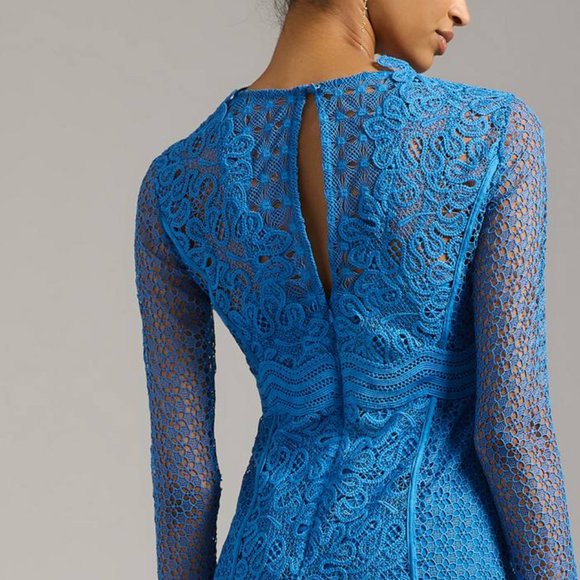 HTF By Anthropologie Sheer Lace Mini Dress - Picture 6 of 7